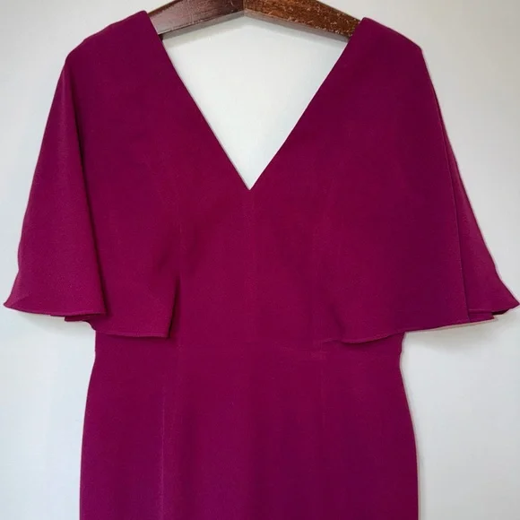 Dress the Population Louisa Midi Plunging Cocktail Dress - Picture 7 of 11